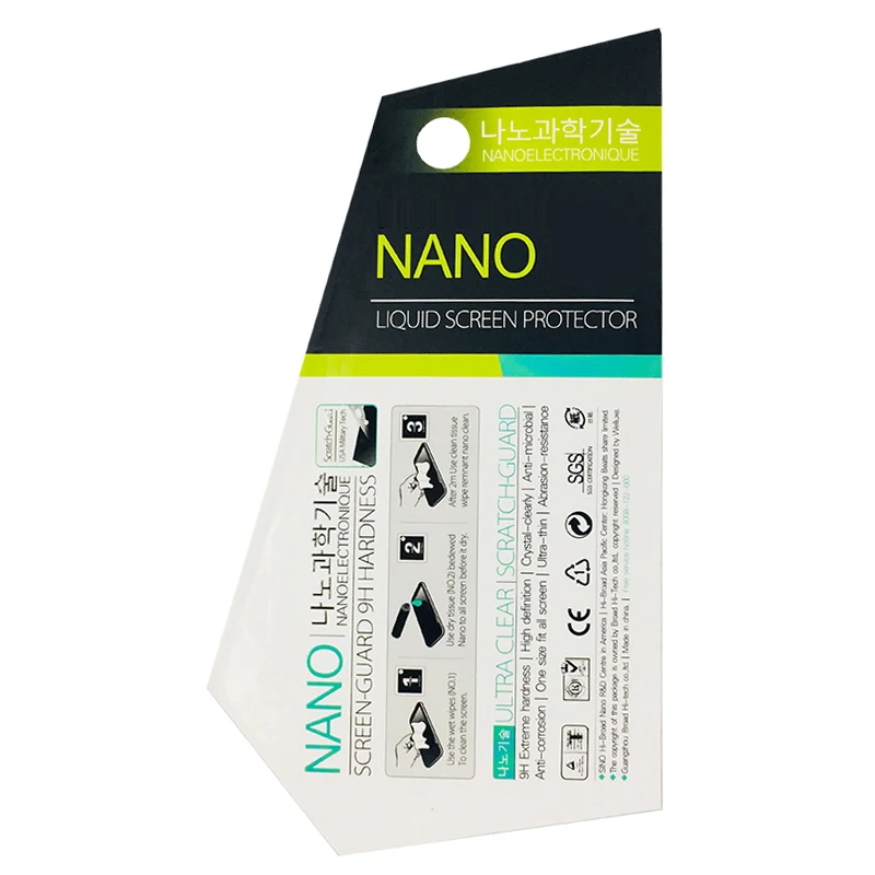 Большой запас 3D супер закаленное нано жидкое полное клеевое Защитное стекло для