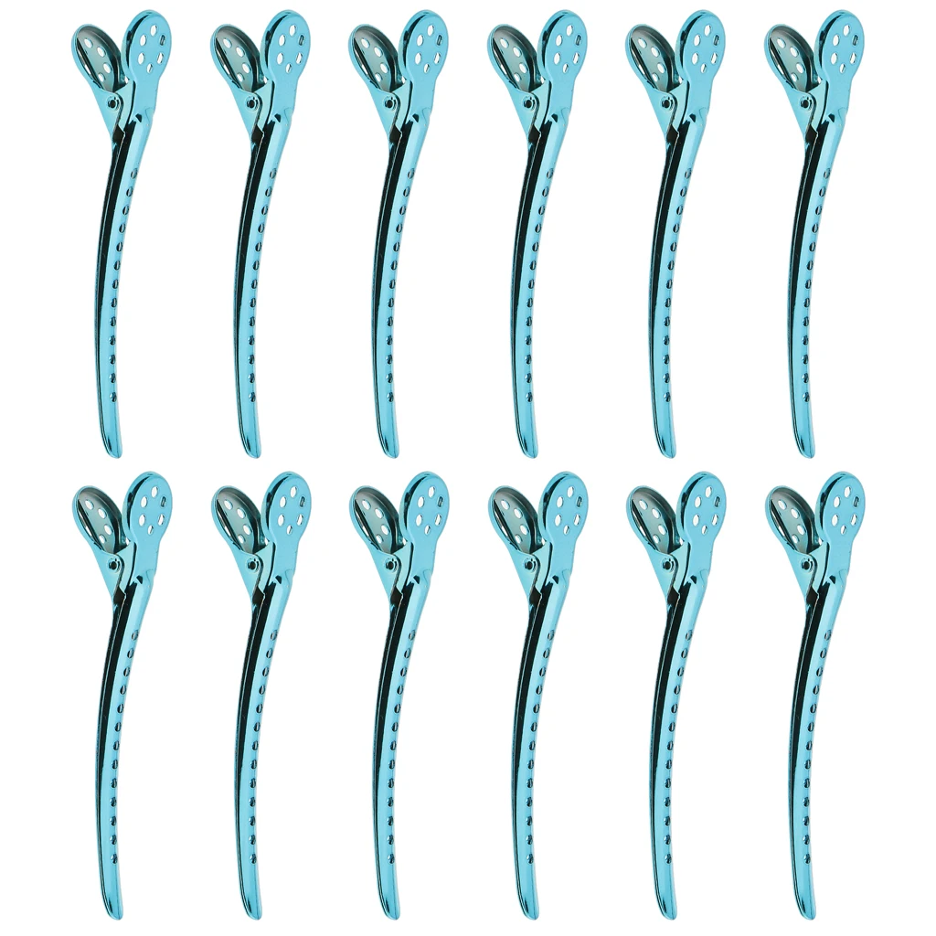 12 pcs Modish Alligator Hair Clips Salon Stylist Hairdressing Style Sectioning Grip Clamps Claw Beauty Tool |