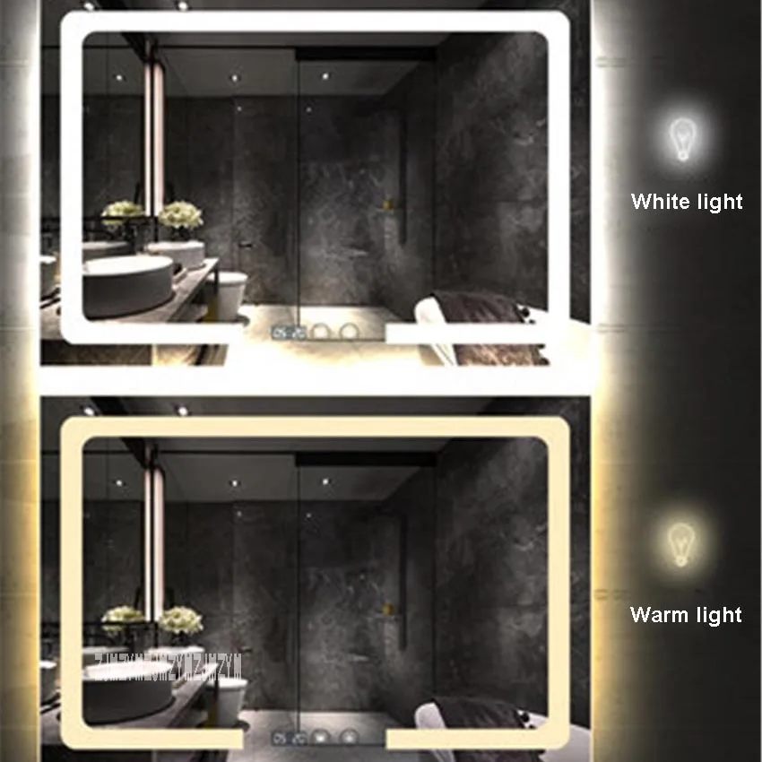 CTL300 Smart Wall Mounted Bathroom Mirror Rectangular Touch Switch Anti-fog With Led Light 110V/220V (700x900mm) | Обустройство дома