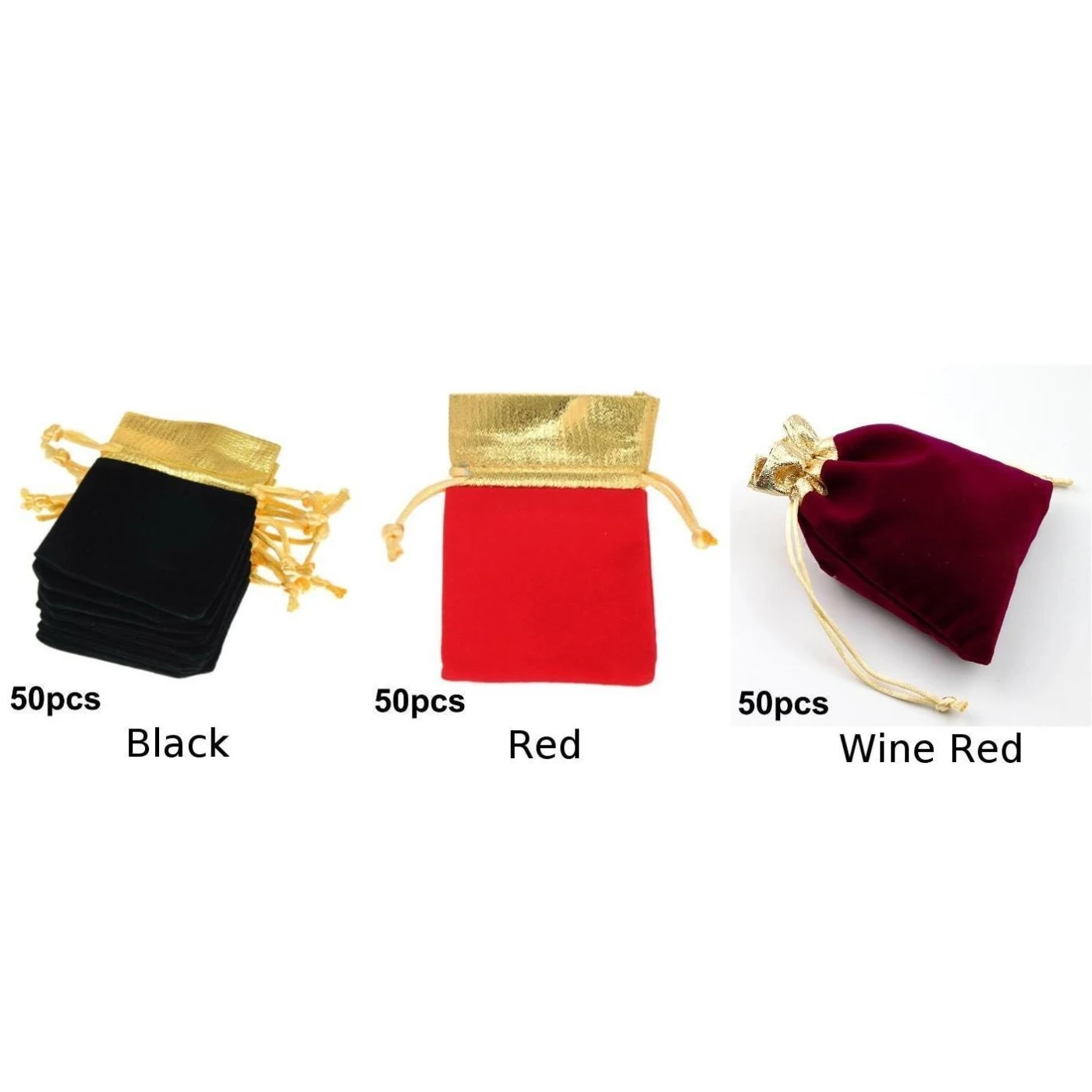 Бархат золотой отделкой 50 шт. шнурок сумки Свадебные принадлежности Подарочный