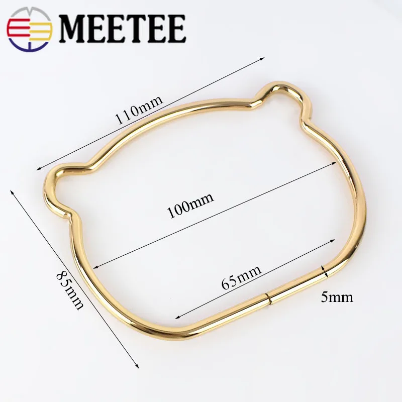 Металлическая сумка Meetee с металлическим кольцом и пряжками для женщин сумочка