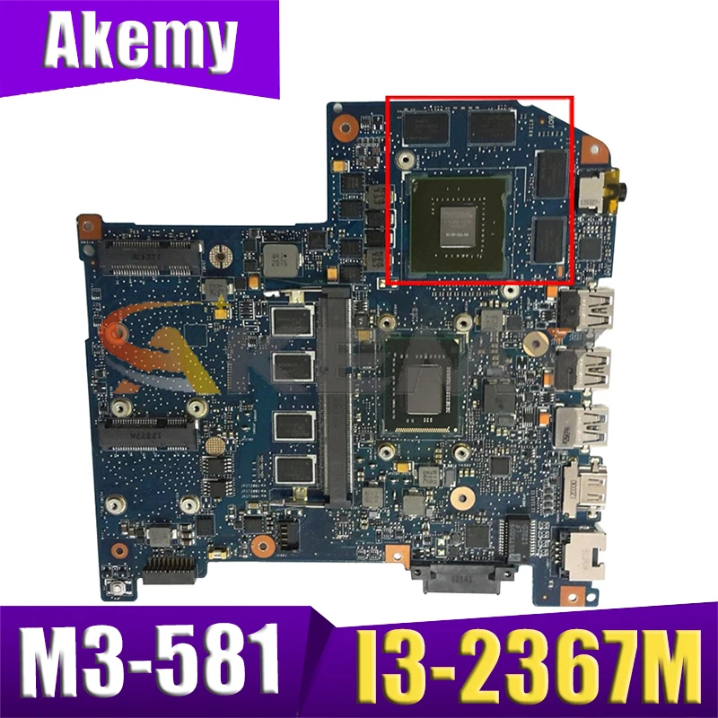 

AKEMY JM50 MAIN BOARD For Acer aspire M3-581 Laptop Motherboard I3-2367M CPU DDR3 GeForce GT640M Discrete Graphics
