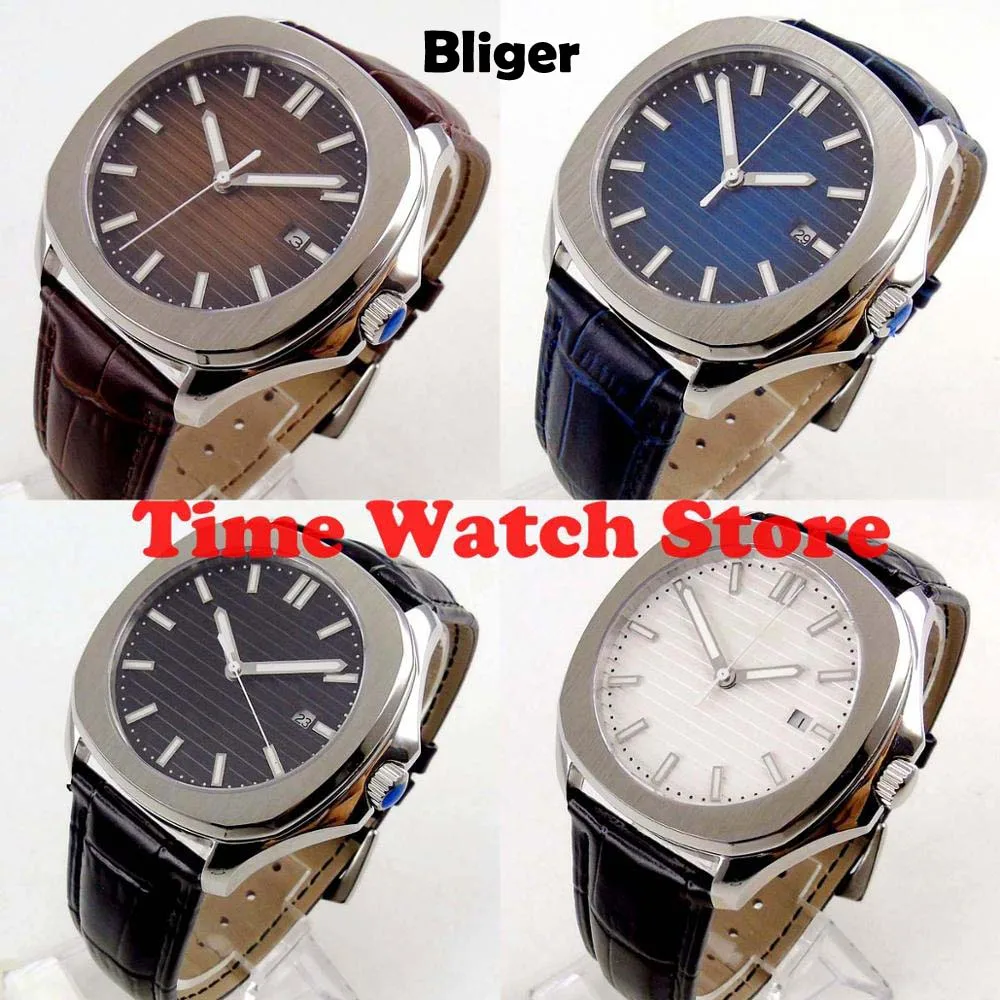 Часы наручные Bliger Miyota 8215 Мужские квадратные автоматические водонепроницаемые с