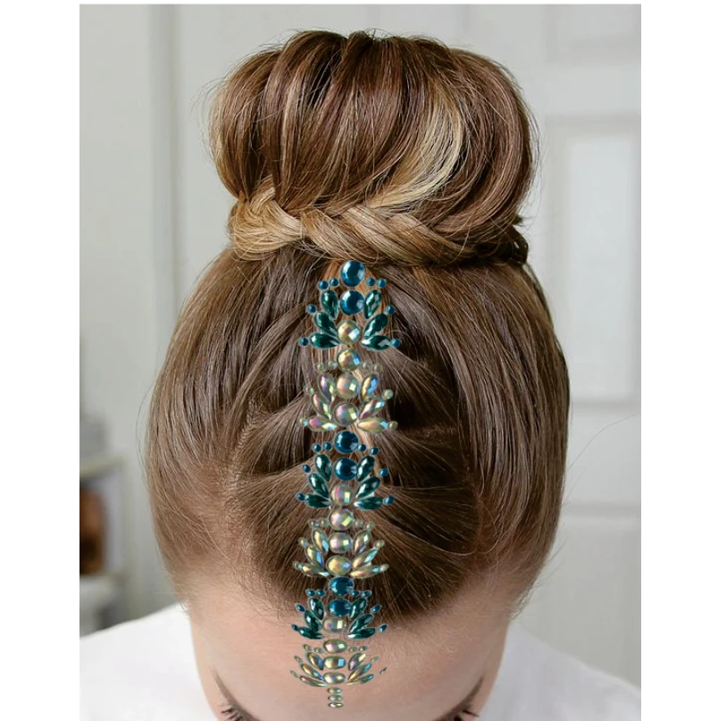 GDHJ03 1 шт. светящиеся в темноте Стразы блестящие украшения для волос наклейка