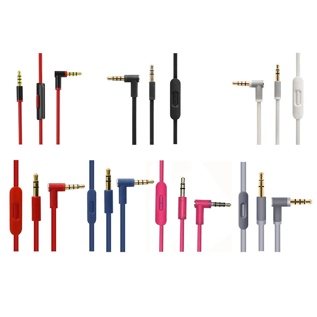 

Аудиокабель для наушников 3,5 мм, стерео кабель Aux, провод для управления наушниками, прямоугольный провод Aux