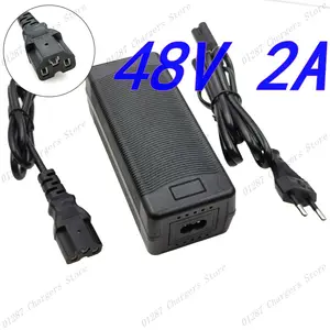 48v 2a lead acid battery charger for electric bike scooters motorcycle 57 6v lead acid battery charger with pc iec connector free global shipping