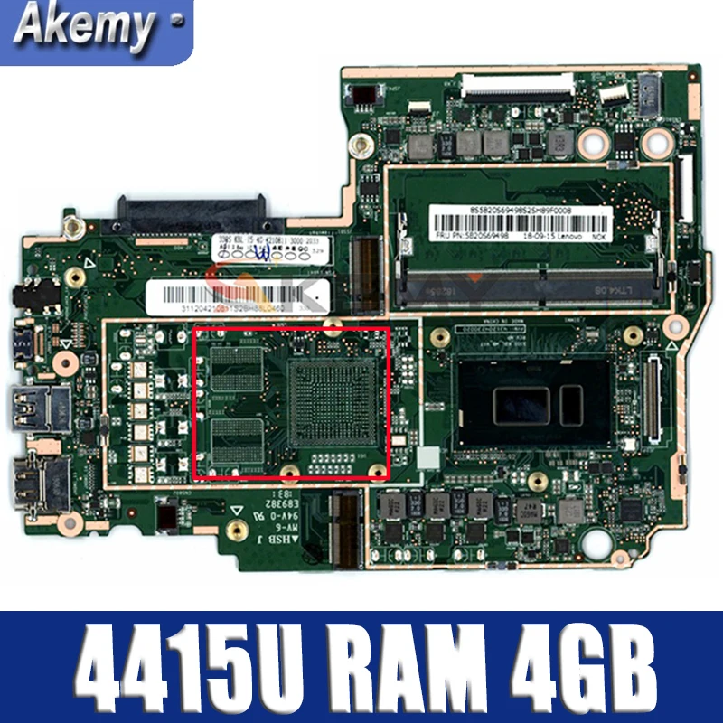 

Akemy For Lenovo 330S-14IKB 330S-14AST Notebook Motherboard CPU Pentium 4415U RAM 4GB DDR4 Tested 100% Working New Product