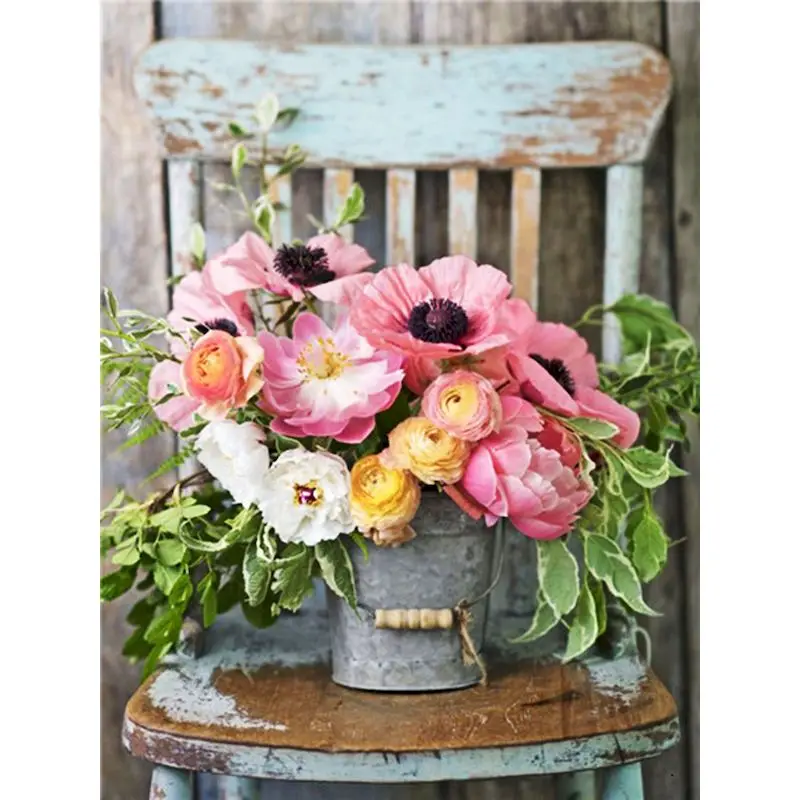 

CHENISTORY 5d Diamond Painting Flower Full Square Diamond Mosaic Landscape Diamond Embroidery Rhinestones Picture New Arrival
