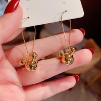 2021 long hanging earrings new cartoon mickey pendant earrings woman earrings jewelry minnie earrings