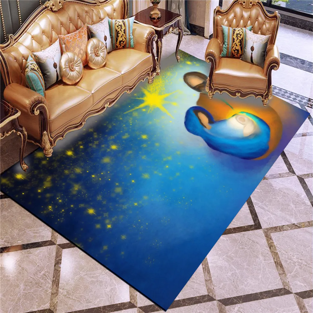 Белый коврик в виде голубей/Креста/цветов 3D ковер с принтом рождественской