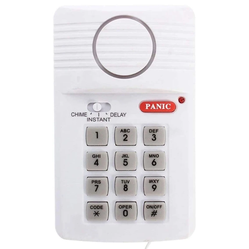 Retail Loud Wireless Door Alarm Security Pin Panic Keypad for Home Office Garage Shed