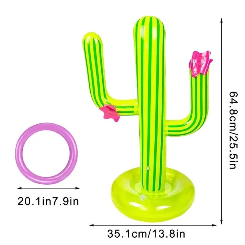 Juego de Cactus inflable de PVC para piscina, piscina flotante de agua, art&iacute;culos para fiestas festejos, Bar de hielo, viaje-5