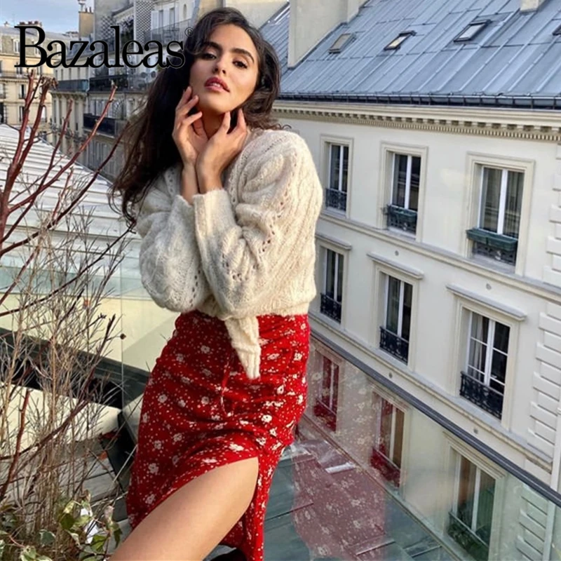 Bazaleas винтажное платье с разрезом спереди французское темно Бордовое двойными