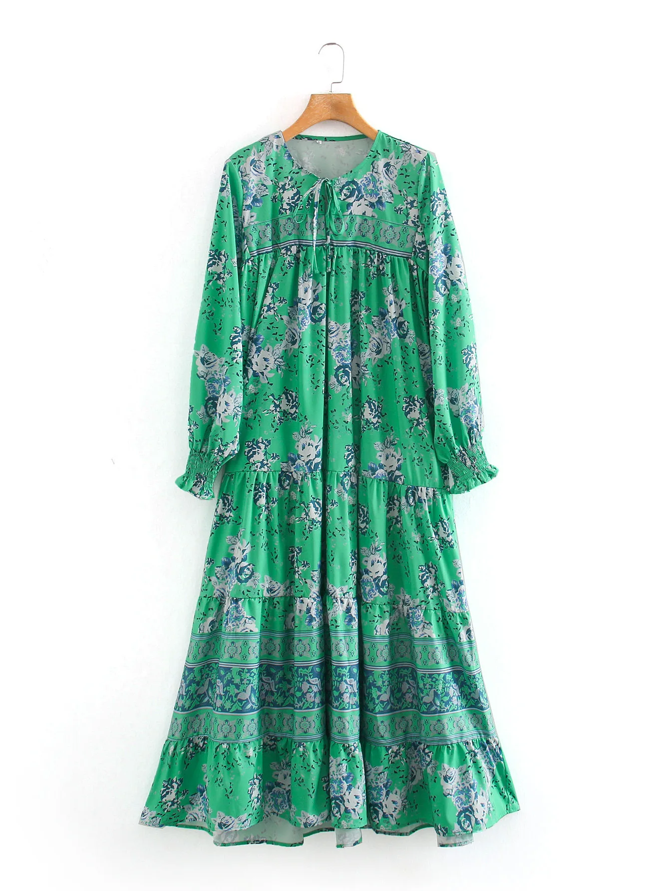 Летнее женское Новое повседневное платье в богемном стиле с цветочным принтом и