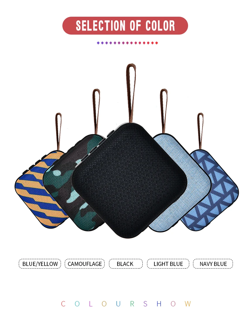 Портативный Bluetooth динамик Беспроводная мини колонка с поддержкой TF