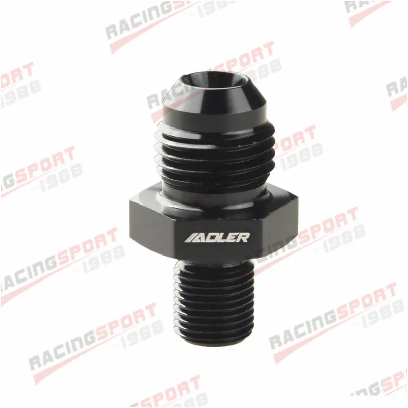 

AN-4 AN4 4AN Male To 1/8" BSP BSPP Straight Adapter Aluminum Blue/Black