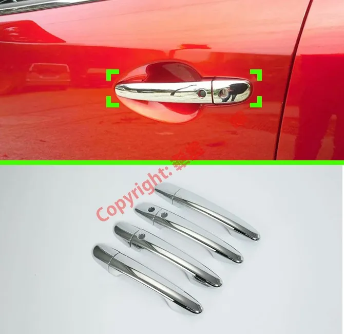 

ABS Chrome Car Decoration Door Handle Cover Trim Molding With Smart Hole For Mazda CX-5 2017 2018 2019