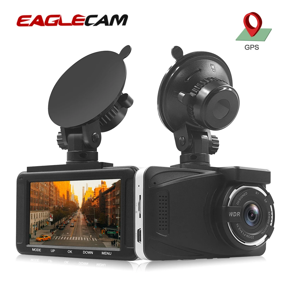 Мини Автомобильный видеорегистратор с gps H191 Full HD 1080P 3 0 дюймов одним объективом