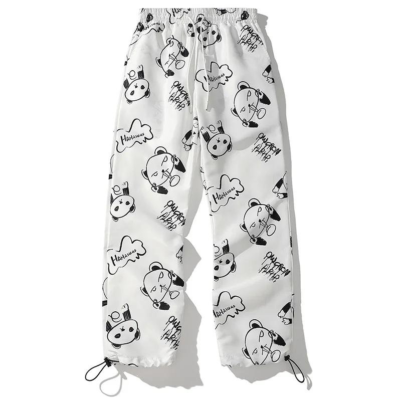 Aolamegs Hip Hop Sweatpants Men Cute Animal Printing Track Cargo Pants Autumn Fashion Casual Harajuku Jogger Trousers Streetwear | Мужская