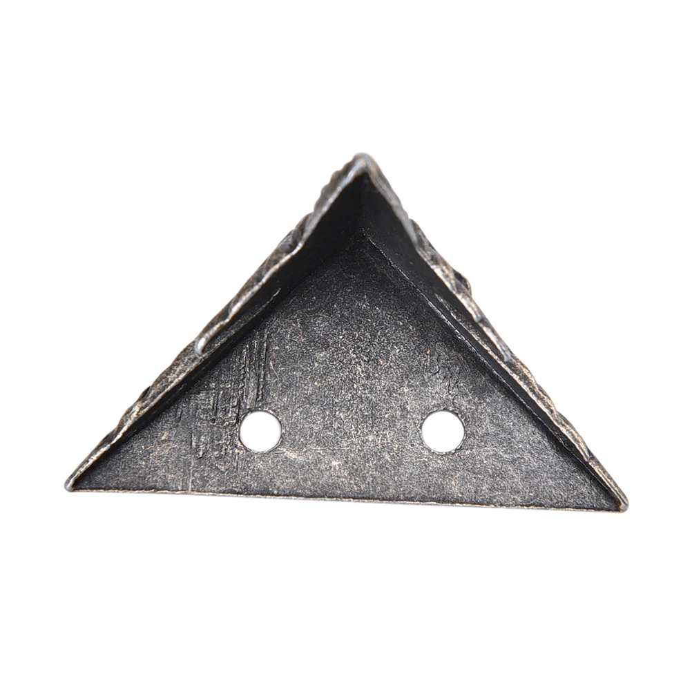 

4PCS 42x30mm Antique Wood Box Feet Leg Corner Protector Triangle Rattan Carved Decorative Bracket For Furniture Hardware