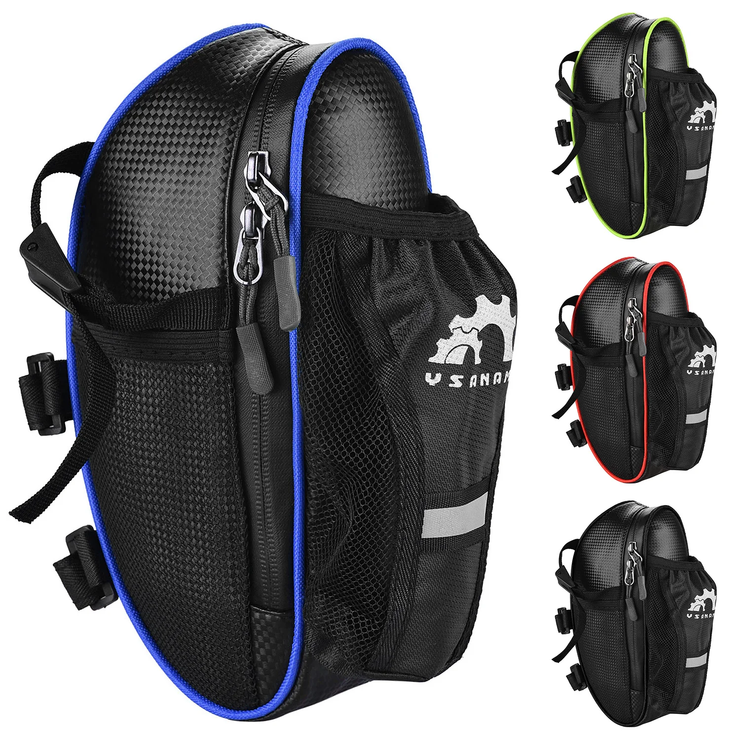 1 л водонепроницаемая велосипедная Сумка седло светоотражающая сумка под