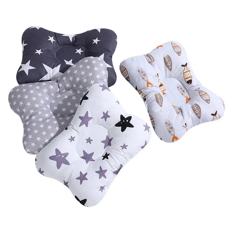 

Pillows Sleeping Baby Bedding Accessories Infant Newborn Concave Cartoon Printed Shaping Cushion Prevent Flat Head Protection