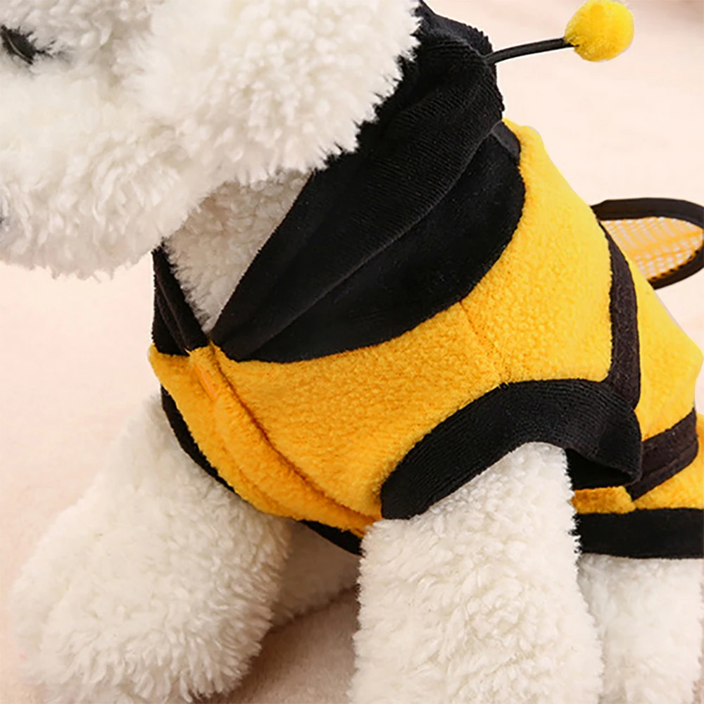 PAPASGIX новый костюм для собак косплей пчела пальто щенок одежда флисовая толстовка
