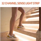 32-канальный светодиодный контроллер с пассивным ИК датчиком движения для управления каждой лестничной подсветкой, пошаговый, постоянный ток 12 В, водонепроницаемые мягсветильник световые stri