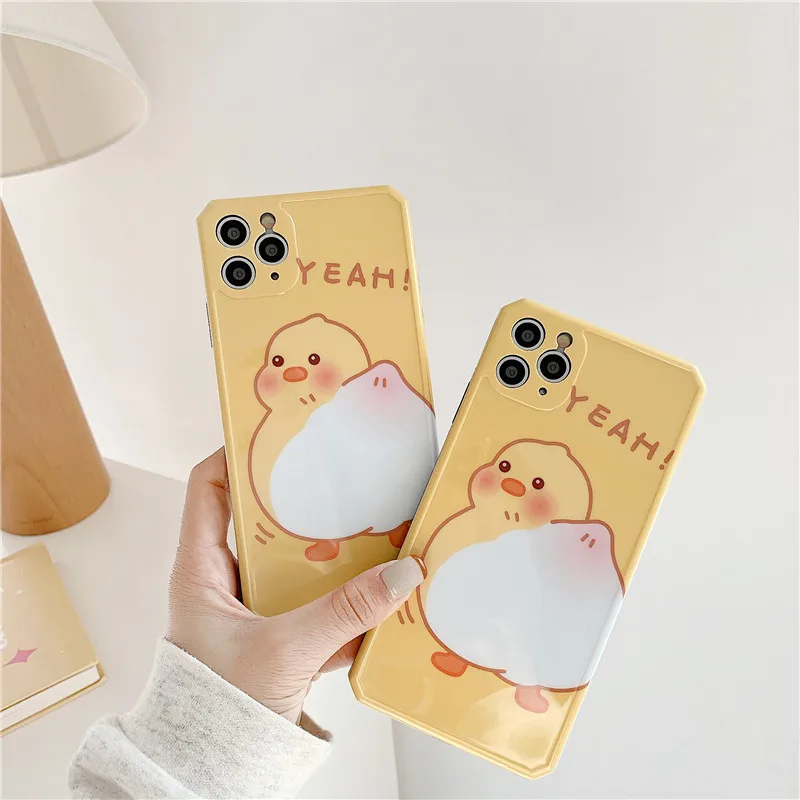 

Cute Duck Butt Phone Case For iphone 11 Pro Max 7 8 plus XR X XS Max SE 2020 Back Capa Funny Cartoon Cases Soft Silicone Fundas