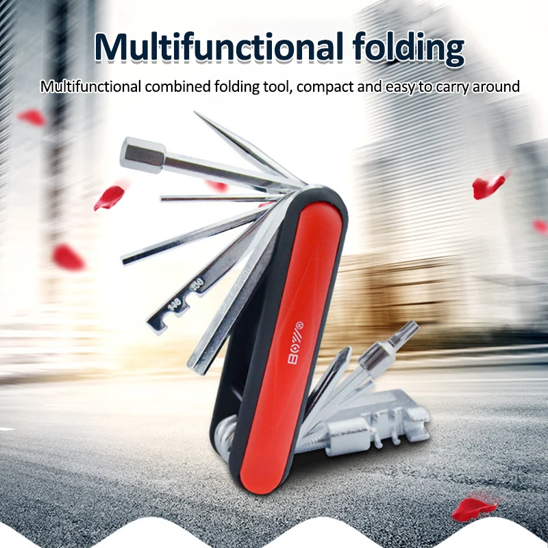 Велосипед инструменты для ремонта Набор торцевых головок 17 в 1 инструментов