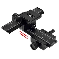 4 way macro focusing rail slider for canon sony nikon pentax close up shooting tripod head with 14 screw for dslr camera