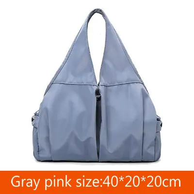 Gray Женские сумки для фитнеса, розовая сумка для спортзала, для девушек, для занятий йогой, сумки для тренировок, для улицы, для путешествий, сумка для хранения, спортивная сумка, сумка для багажа, сумка-тоут - Цвет: Gray