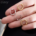 Витые серьги-кольца женские из серебра 925 пробы