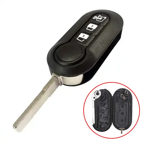 Чехол KEYECU для дистанционного ключа чехол с 3 кнопками Fiat 500L MPV Ducato Citroen Jumper Peugeot Boxer
