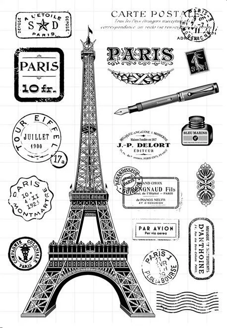 Железная башня прозрачные штампы для сделай сам Скрапбукинг/Создание карт