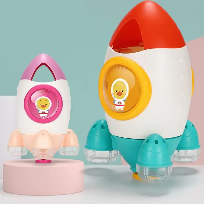 

Bath Toys Play In Summer Bathroom Water Playing Toy Rocket Fountain Water Spraying Rotary Spraying Beach Bath Toy New Year Gifts