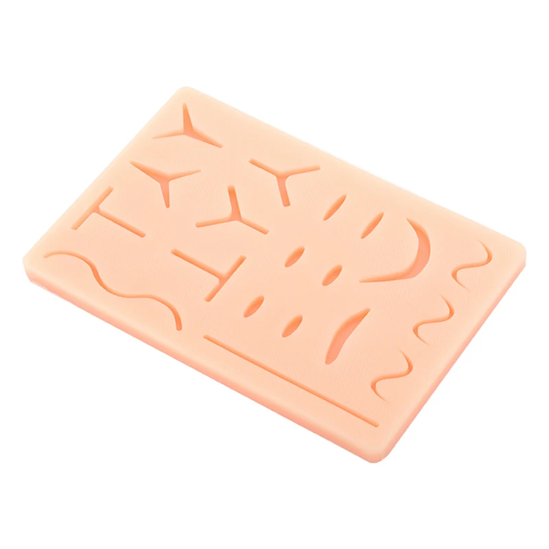 

15*10cm Wound Silicone Suture Pad Human Traumatic Skin Model Suturing Training Model Medicine Practice Surgical Suture Training