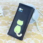 Модные женские кошельки из искусственной кожи, клатч с мультяшным котом, кошелек для монет, сумки для девушек, женские длинные кошельки, держатель для карт, сумки
