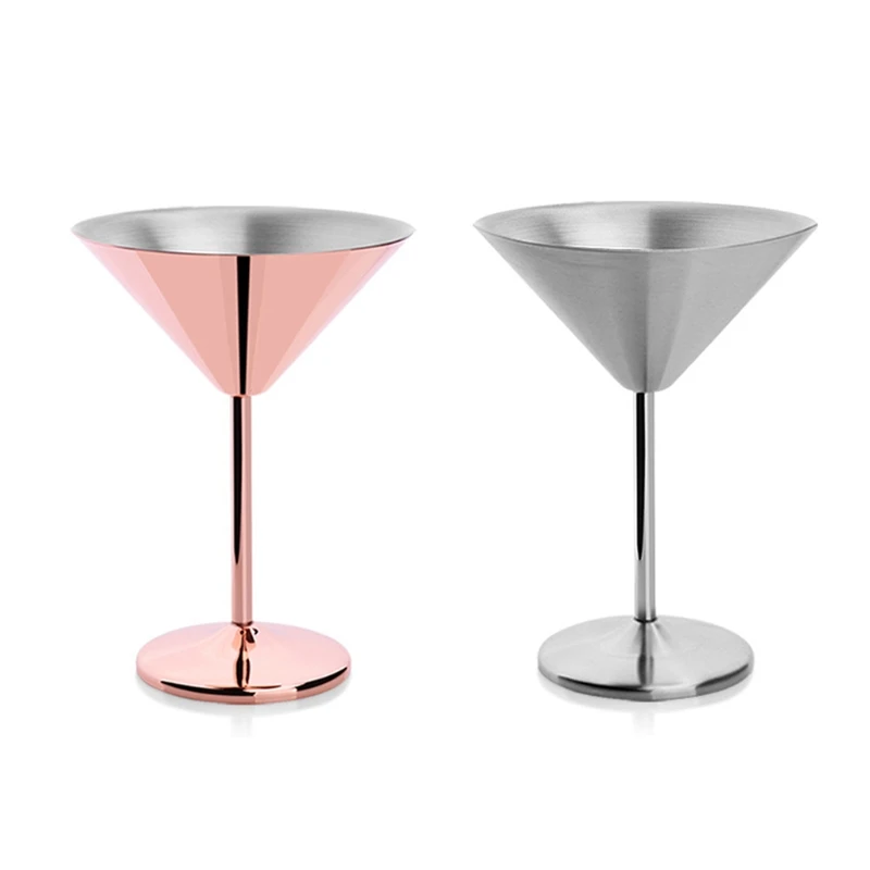  Set of 1 Martini Glasses Stainless Steel Material Beverage Cup V Shape Goblet for Homes Kitchens and Bar Use | Дом и сад