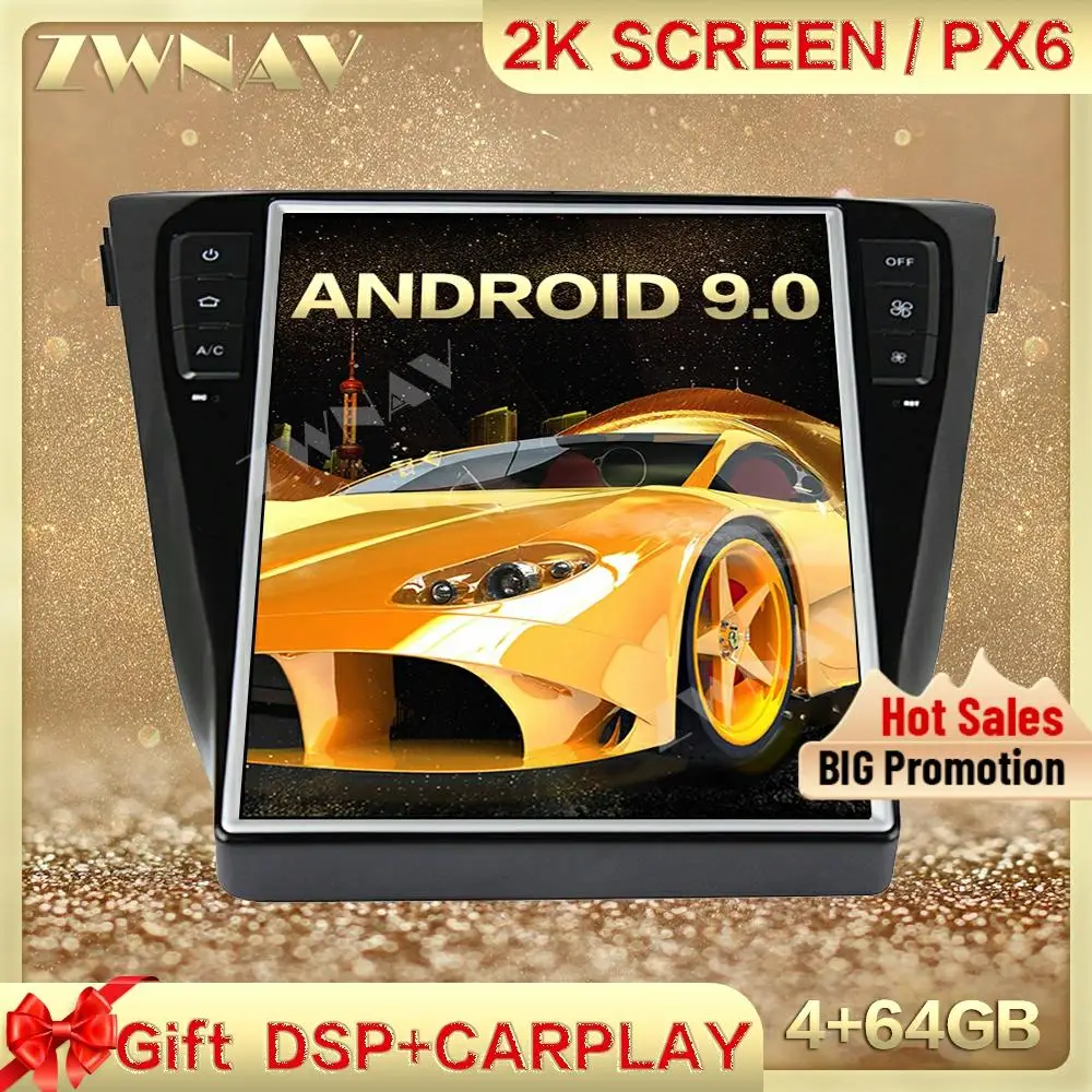 

PX6 DSP Carplay Tesla screen 4+64 Android 9.0 Car Multimedia Player For Nissan X-TRAIL 2014-2016 GPS Radio Auto stereo head unit