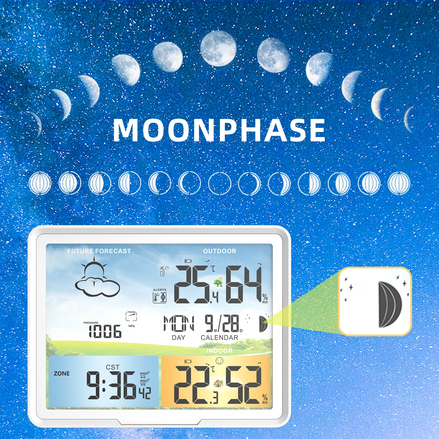 Метеостанция FABISENSE для дома и улицы цифровые прогнозные календари часы гигрометр