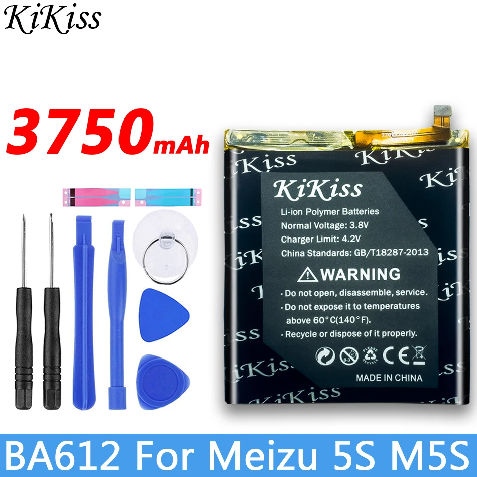 Оригинальный аккумулятор KiKiss для Meizu 5S M5S батарея M612Q M612M BA612 Аккумулятор 3750 мАч +