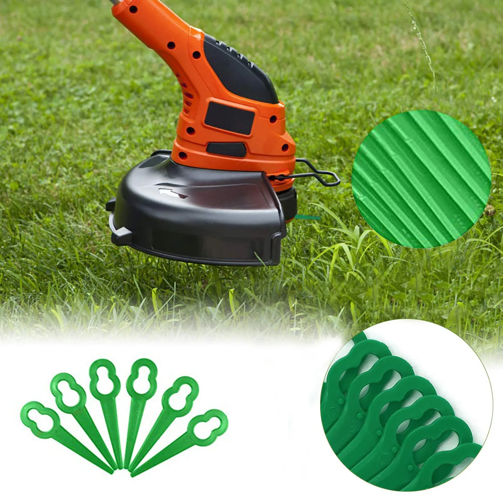 

100pcs Plastic Blades Trimmer Head Blades Replacement Cut Blade For Garden Lawn Garden Mower Blades Length 83mm Accessories Tool