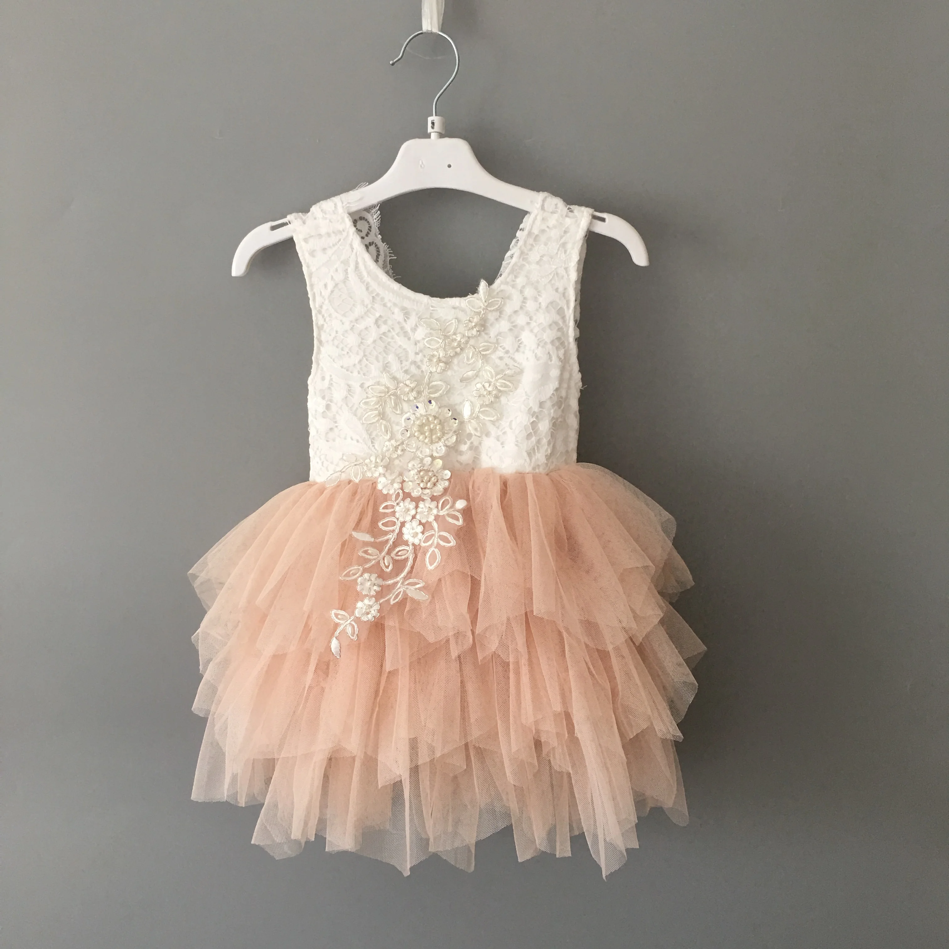 Кружевное платье-пачка с цветами для девочек 1-6 лет | Детская одежда и обувь