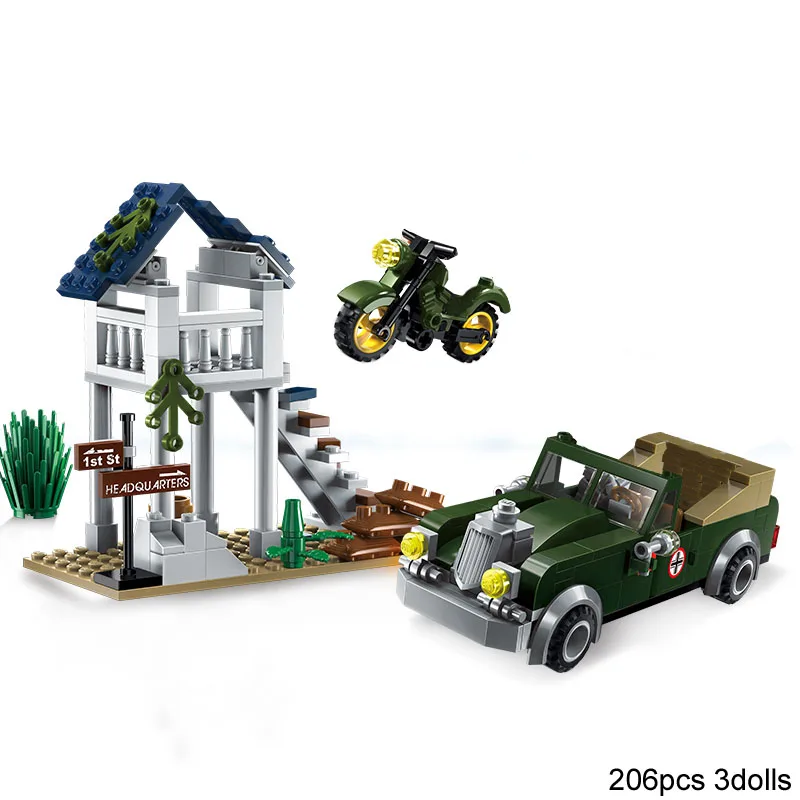 Развивающий строительный блок Вторая мировая война Военная битва армия земля