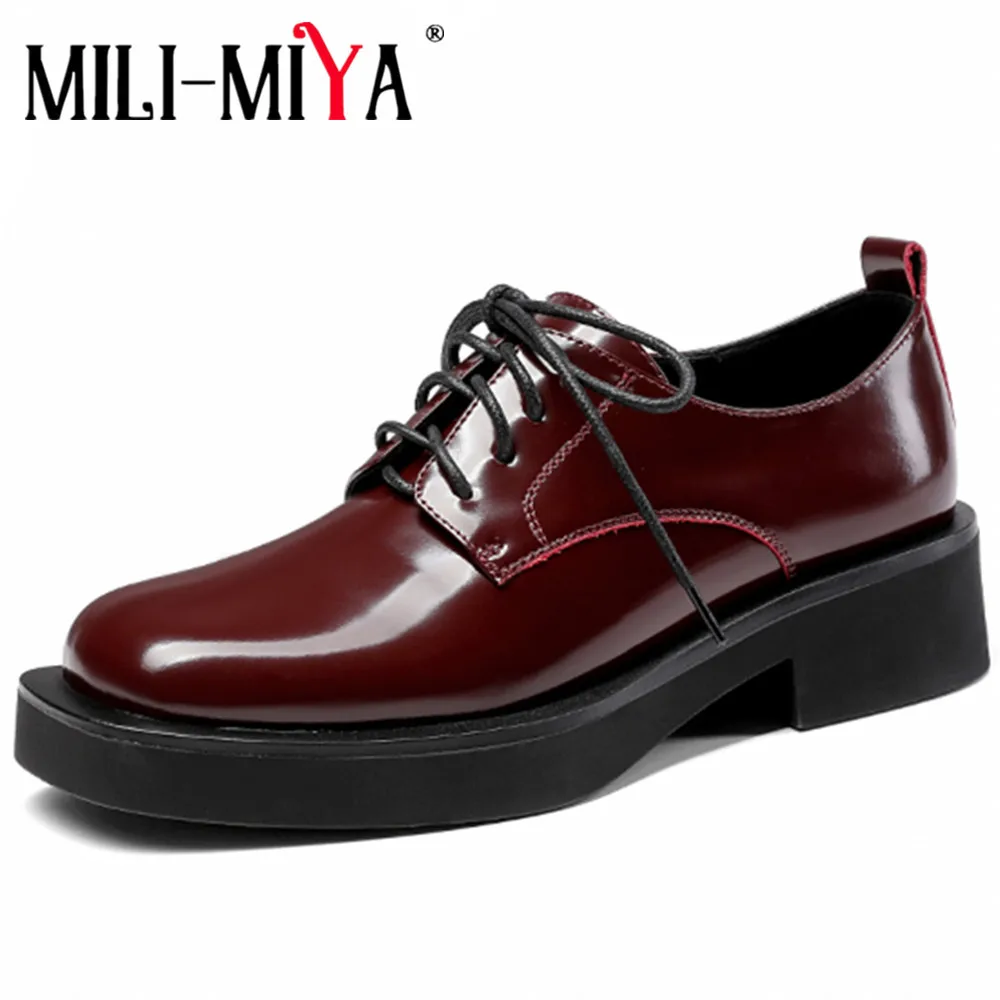 

Туфли-лодочки MILI-MIYA, на шнуровке, с квадратным носком