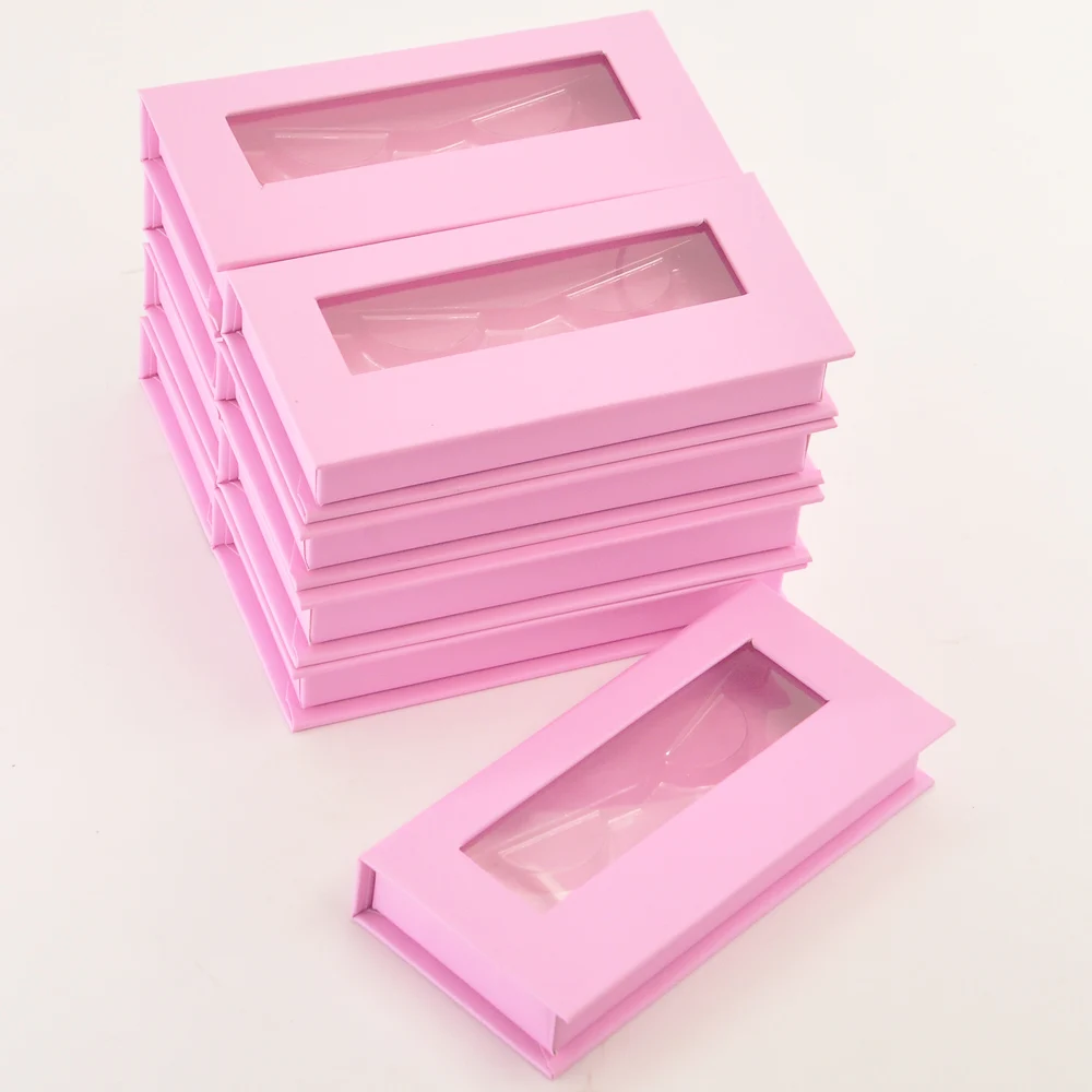 

Wholesale Lash Boxes Packaging Eyelash Box Package Custom Book style Magnetic Dark Pink Eyelashes Makeup Storage Case Vendors