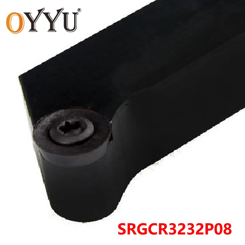 

OYYU 32mm SRGCR3232P08 SRGCR 3232P08 Carbide Inserts Shank Turning Lathe Tool Holder Cutting Arbor CNC use RCMT08 High Quality