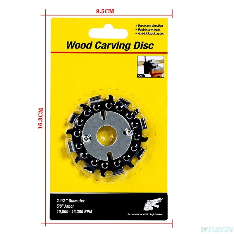 

Wood Carving Cutting Disc For Angle Grinder Woodworking Chain Plate 2.5 Inch