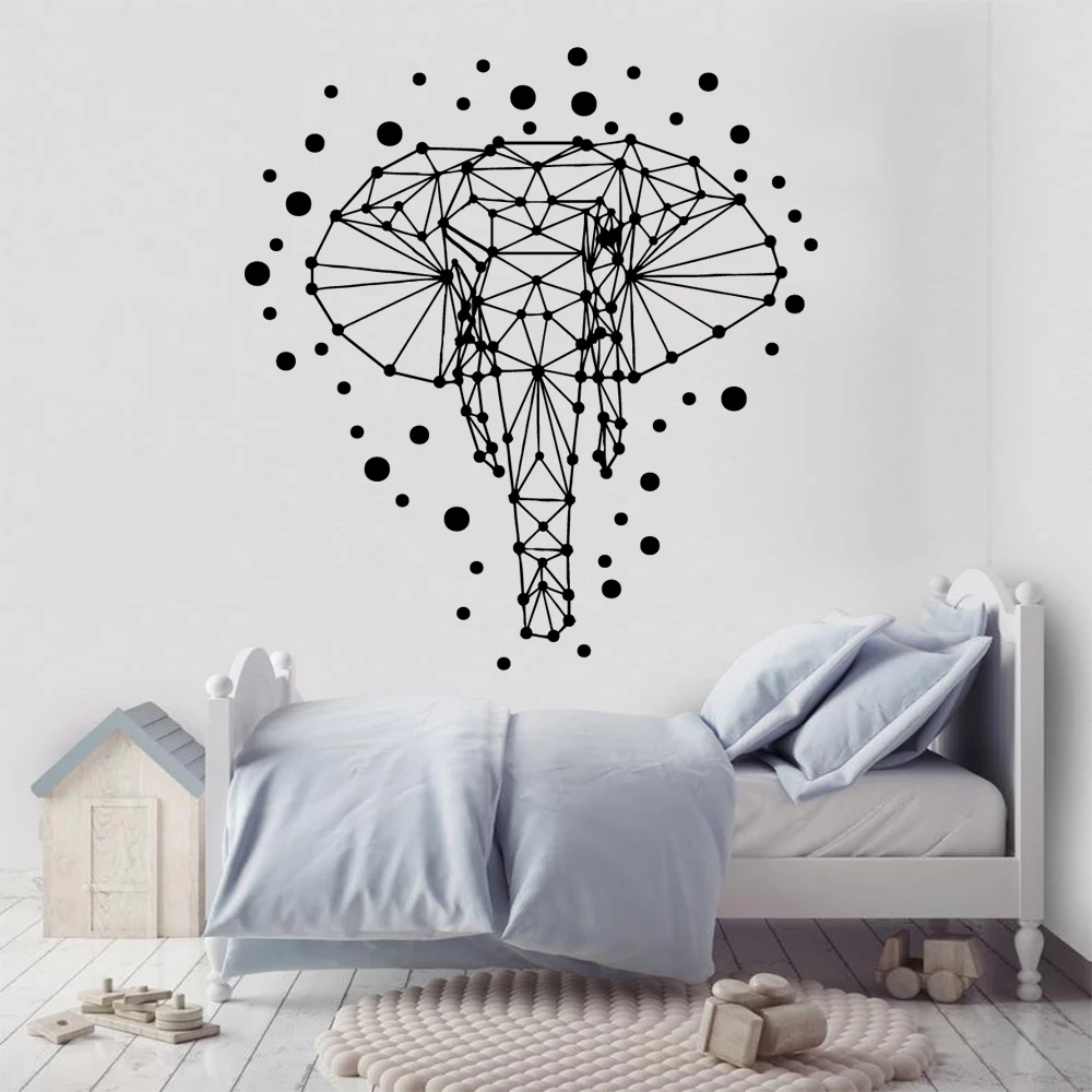 

Drop Shipping Geometry Animal Vinyl Decals Wall Stickers Kids Room Nature Decor Wall Stickers Waterproof Wallpaper